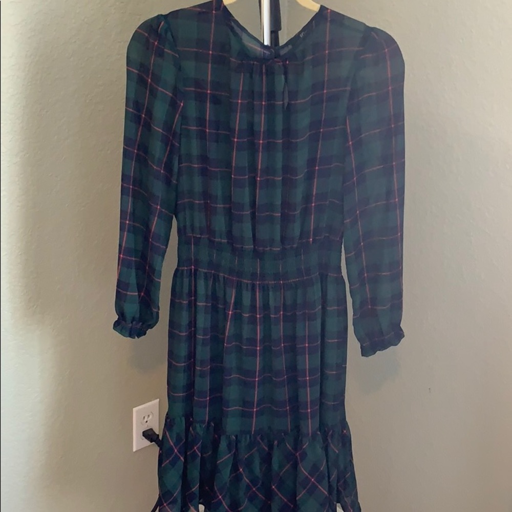 J. Crew plaid dress (great for holidays)